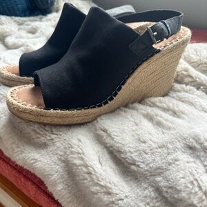 TOMS Women's Black Espadrille Sandals